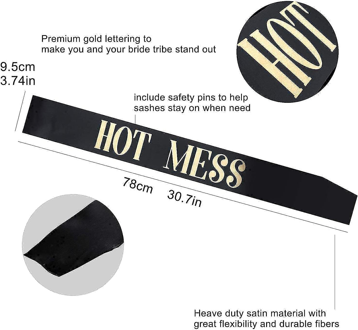 Snsowed 18 Pack Bachelorette Party Sashes, Bride Tribe Funny Bridesmaid Sash Set, Team Bride Sash, Maid of Honor Sash for for Bachelorette Hen Party and Bridal Shower Engagement Wedding Party Apparel & Accessories > Clothing Accessories > Sashes snsowed