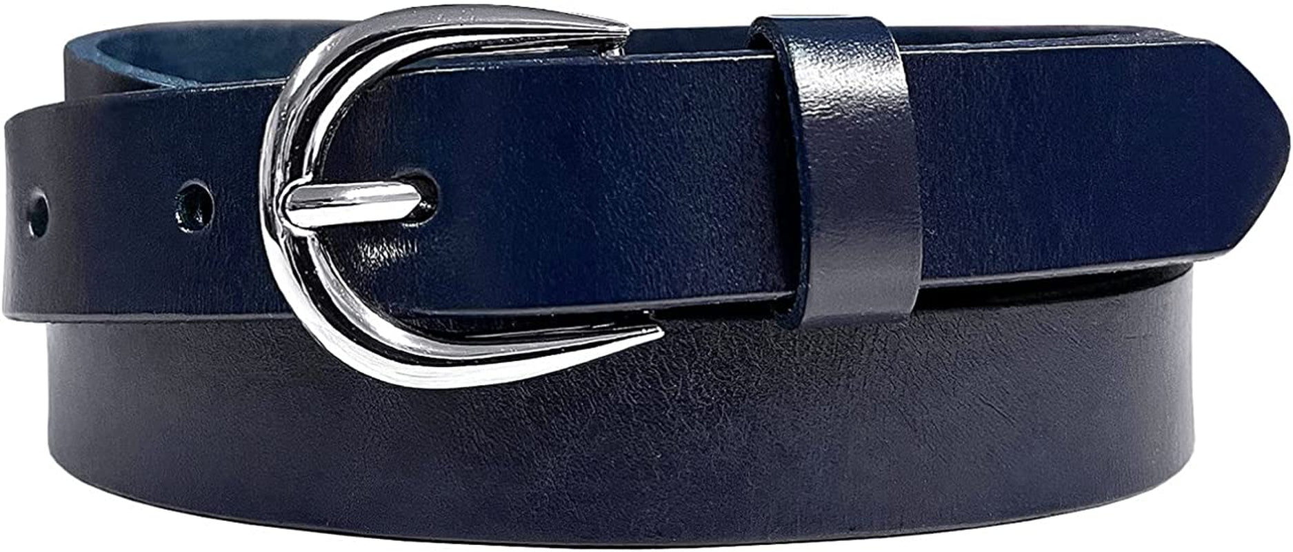 Women'S Dress Belt Casual Fashion Waist Skinny Belt 1"(25Mm) Wide, Multi-Style Options Apparel & Accessories > Clothing Accessories > Belts Belts.com Style 1 - Premium Leather Smooth Navy 32