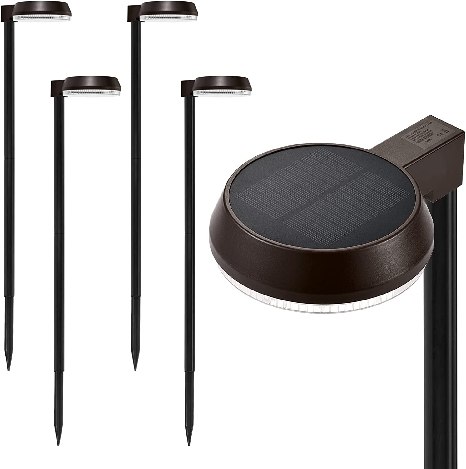 BROICS Solar Pathway Lights 450 Lumens Super Bright Solar Lights Outdoor IP65 Waterproof Solar Path Lights 2-In-1 Warm White and Daylight Solar Landscape Lights for Walkway Yard Lawn (4 Pack) Apparel & Accessories > Jewelry > Body Jewelry BROICS