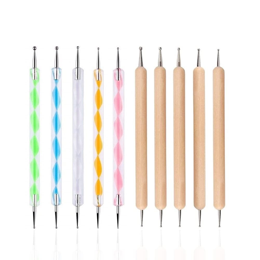 FULINJOY 10PCS Dotting Tools Set for Nail Art, Embossing Stylus for Painting Rocks Mandalas, Art Dot Tools Health & Beauty > Personal Care > Cosmetics > Cosmetic Tools > Nail Tools FULINJOY