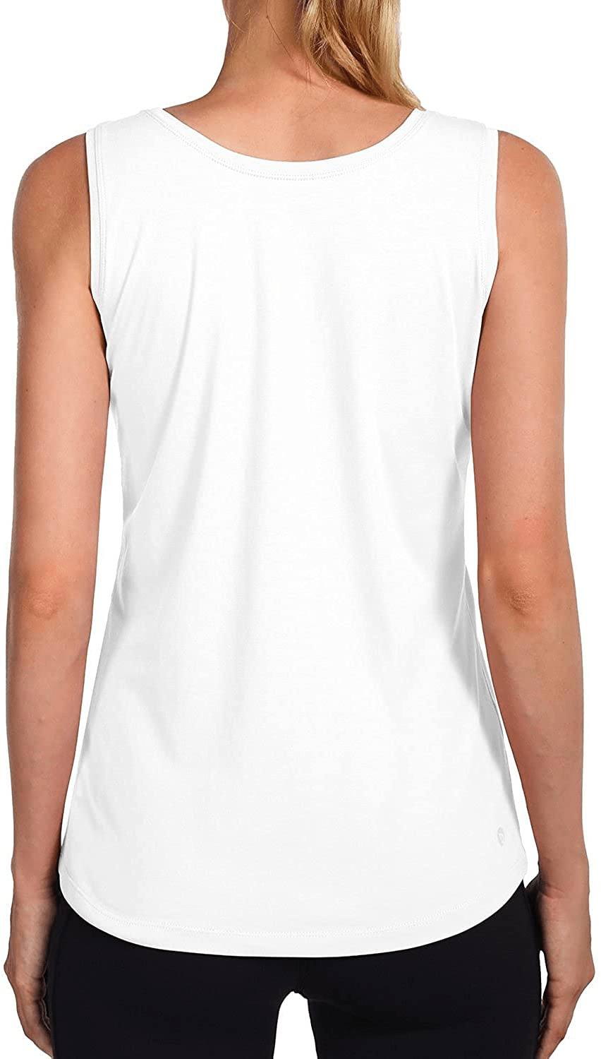 BALEAF Women'S Wide Strap Cotton Workout Tank Tops Yoga Crewneck Sleeveless Shirts Apparel & Accessories > Clothing > Activewear Kylie Max