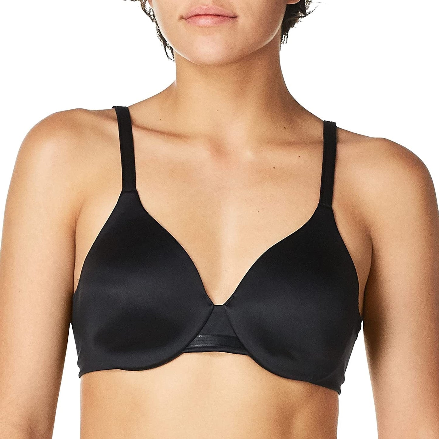 Bali One Smooth U Underwire Bra, Smoothing Shapewear Bra, Concealing Full-Coverage Bra with Front-To-Back Smoothing Black / 40DD