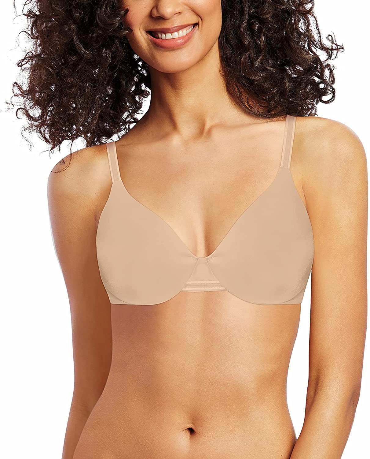 Bali One Smooth U Underwire Bra, Smoothing Shapewear Bra, Concealing Full-Coverage Bra with Front-To-Back Smoothing Soft Taupe / 42D