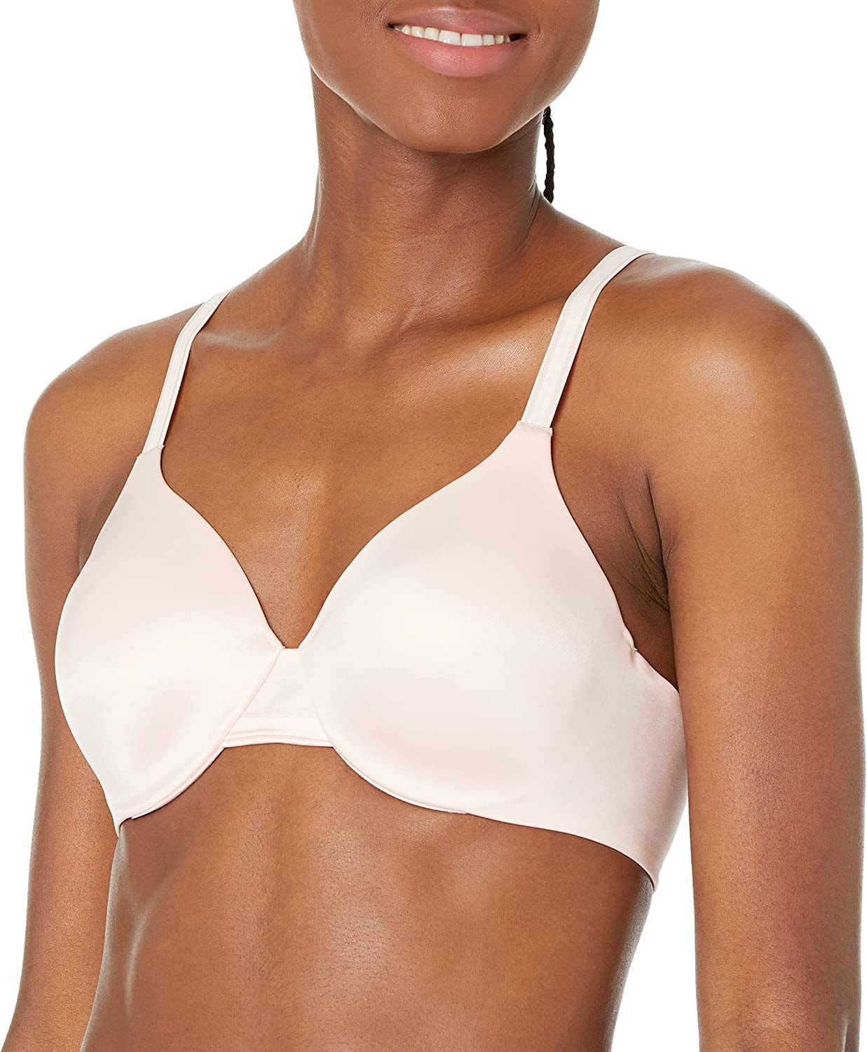 Bali One Smooth U Underwire Bra, Smoothing Shapewear Bra, Concealing Full-Coverage Bra with Front-To-Back Smoothing Blushing Pink / 42D