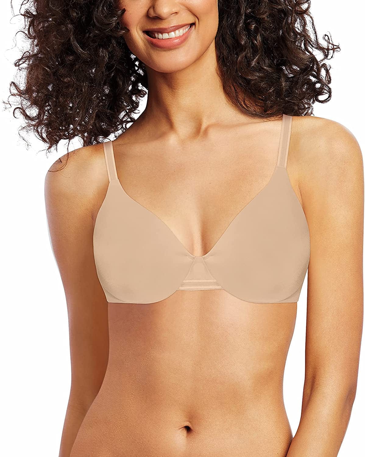 Bali One Smooth U Underwire Bra, Smoothing Shapewear Bra, Concealing Full-Coverage Bra with Front-To-Back Smoothing Soft Taupe / 38B
