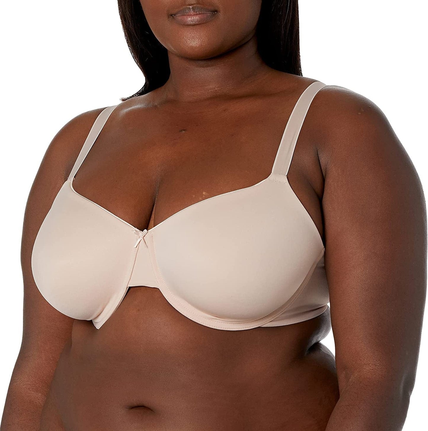 Bali Passion for Comfort Underwire Bra with Full-Coverage, Light Lift Back Smoothing Shapewear Bra for Everyday Wear Sandshell/Light Buff / 34C