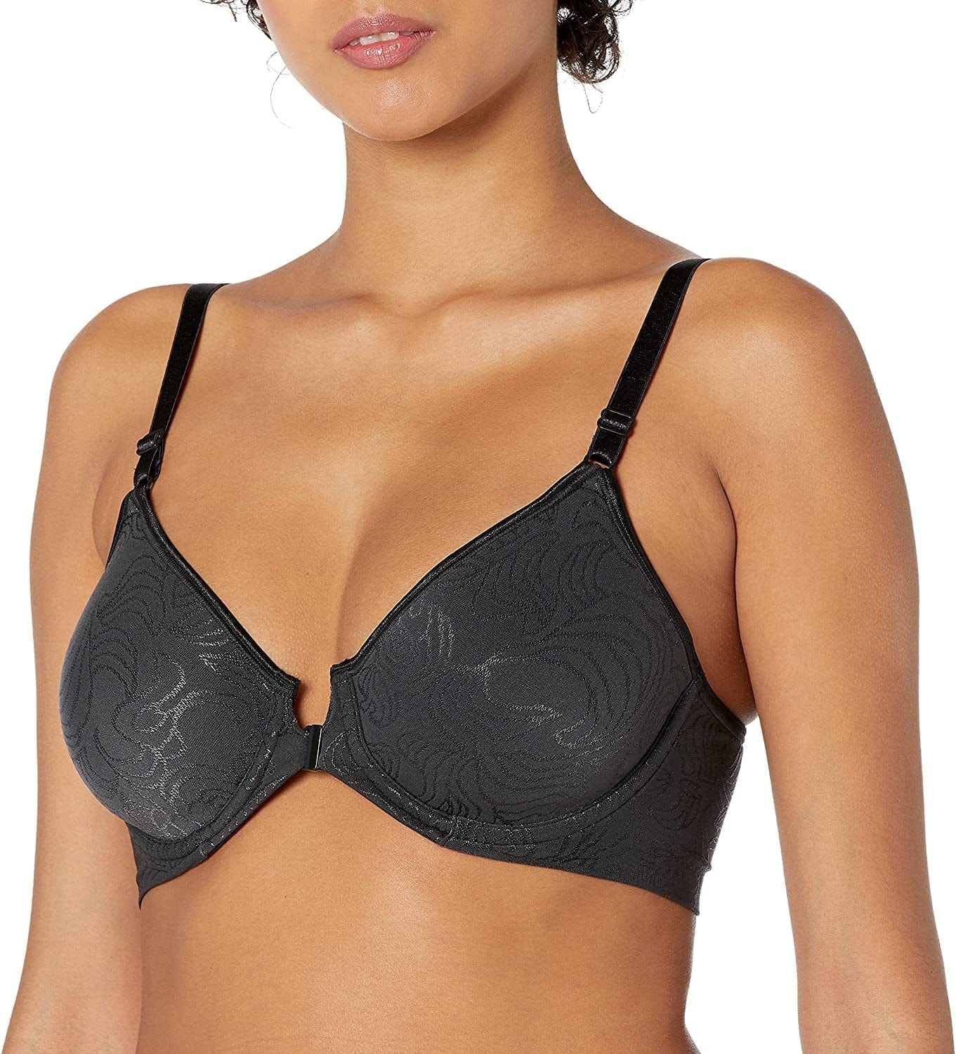 Bali Women'S Comfort Revolution Front-Close Shaping Underwire Bra Black / 38D