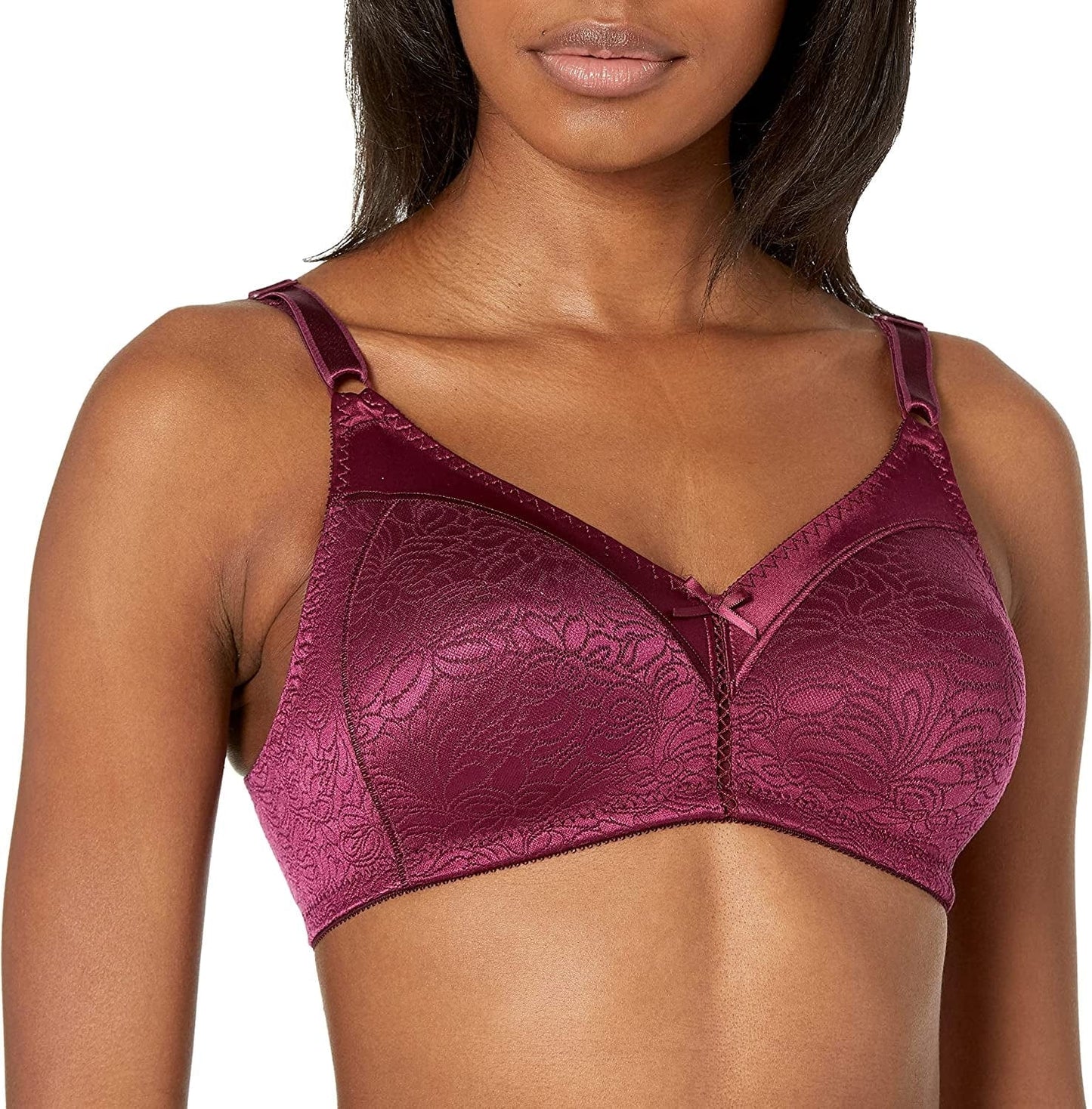 Bali Women'S Double Support Wireless, Full-Coverage Lace Bra (Retired Colors) Sparkling Purple / 40B