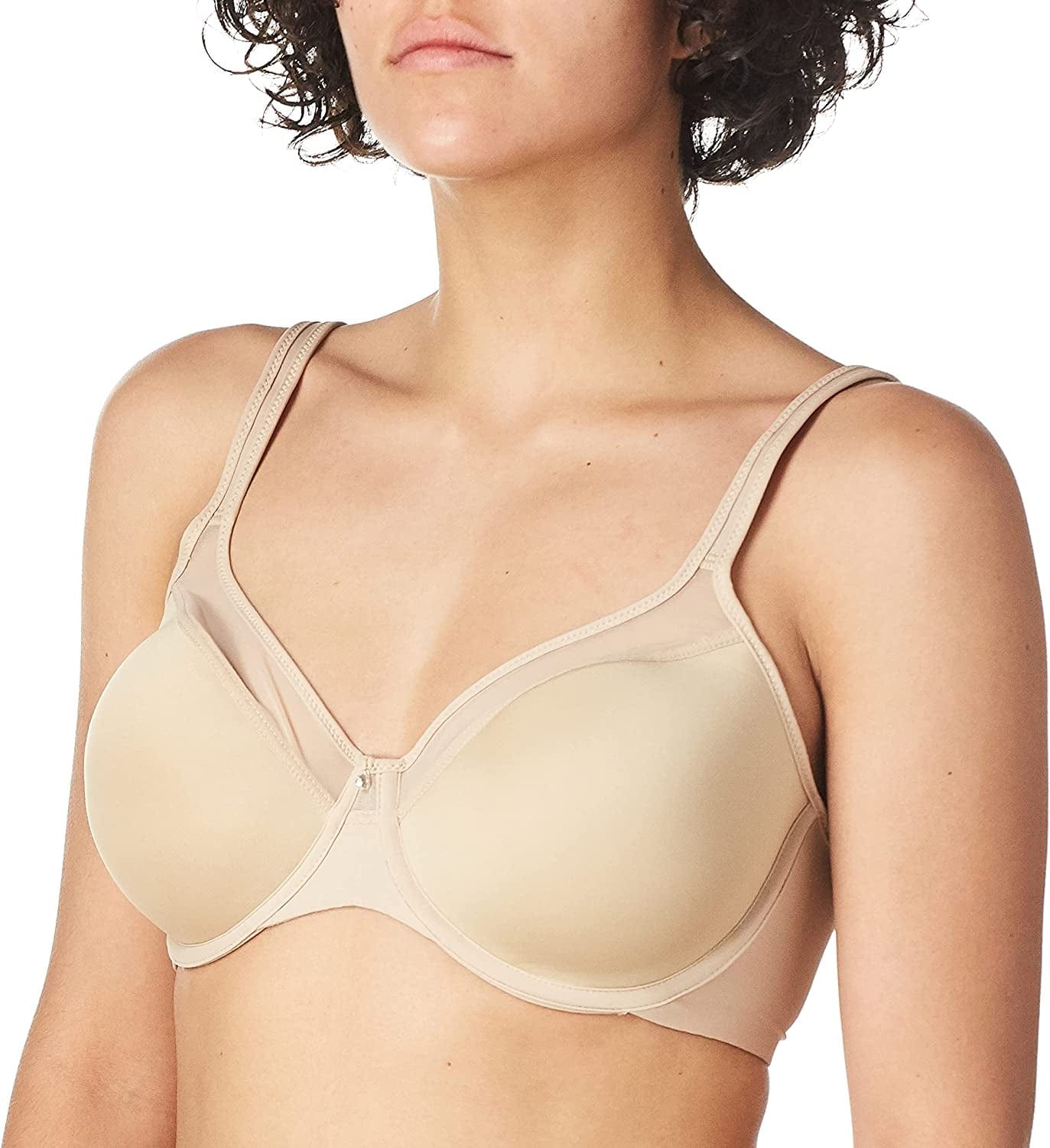 Bali Womens One Smooth U Underwire Bra, Ultra Light T-Shirt Bra with Stay-In-Place Straps Nude / 42D