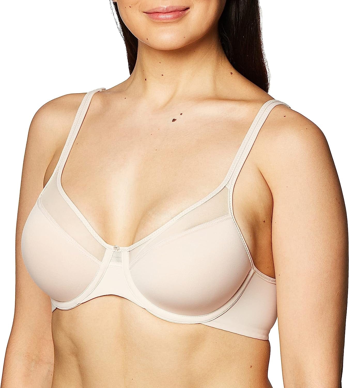 Bali Womens One Smooth U Underwire Bra, Ultra Light T-Shirt Bra with Stay-In-Place Straps Sandshell / 38B