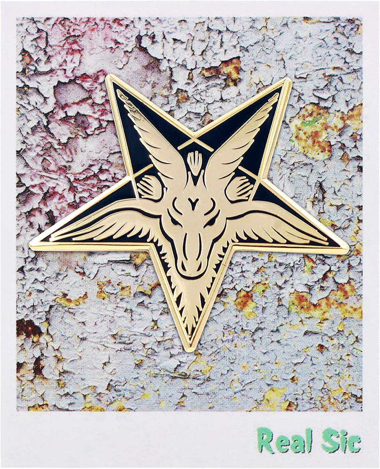 Baphomet Head Enamel Pin – Sabbatic Goat Pentagram Tarot Occult Unisex Lapel Pin - for Backpacks, Jackets, Shirts, Bags, Tops