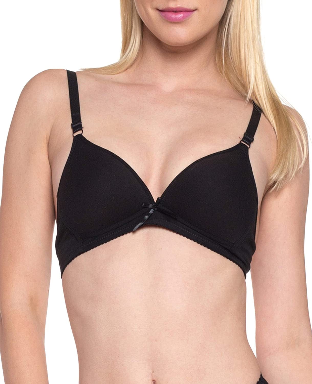 Barbra Lingerie Big Girls Bras for Teen Girl Wireless Molded Padded Juniors Training Bra 5 Pack