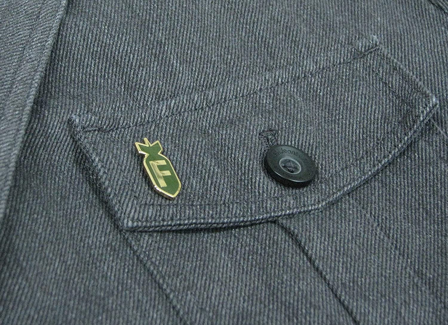 BASTION Lapel Pin (F Bomb) Enamel Brooch Badge with Clutch Backing | Collectible Funny Cool Meme for Clothing Backpack Hat Jacket Gift (Green)