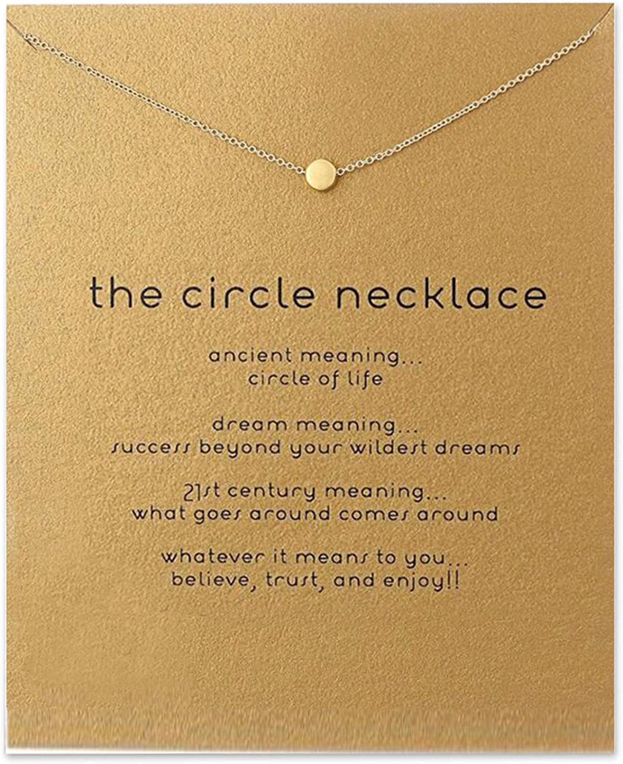 Baydurcan Friendship Anchor Compass Necklace Good Luck Elephant Pendant Chain Necklace with Message Card Gift Card gold dot