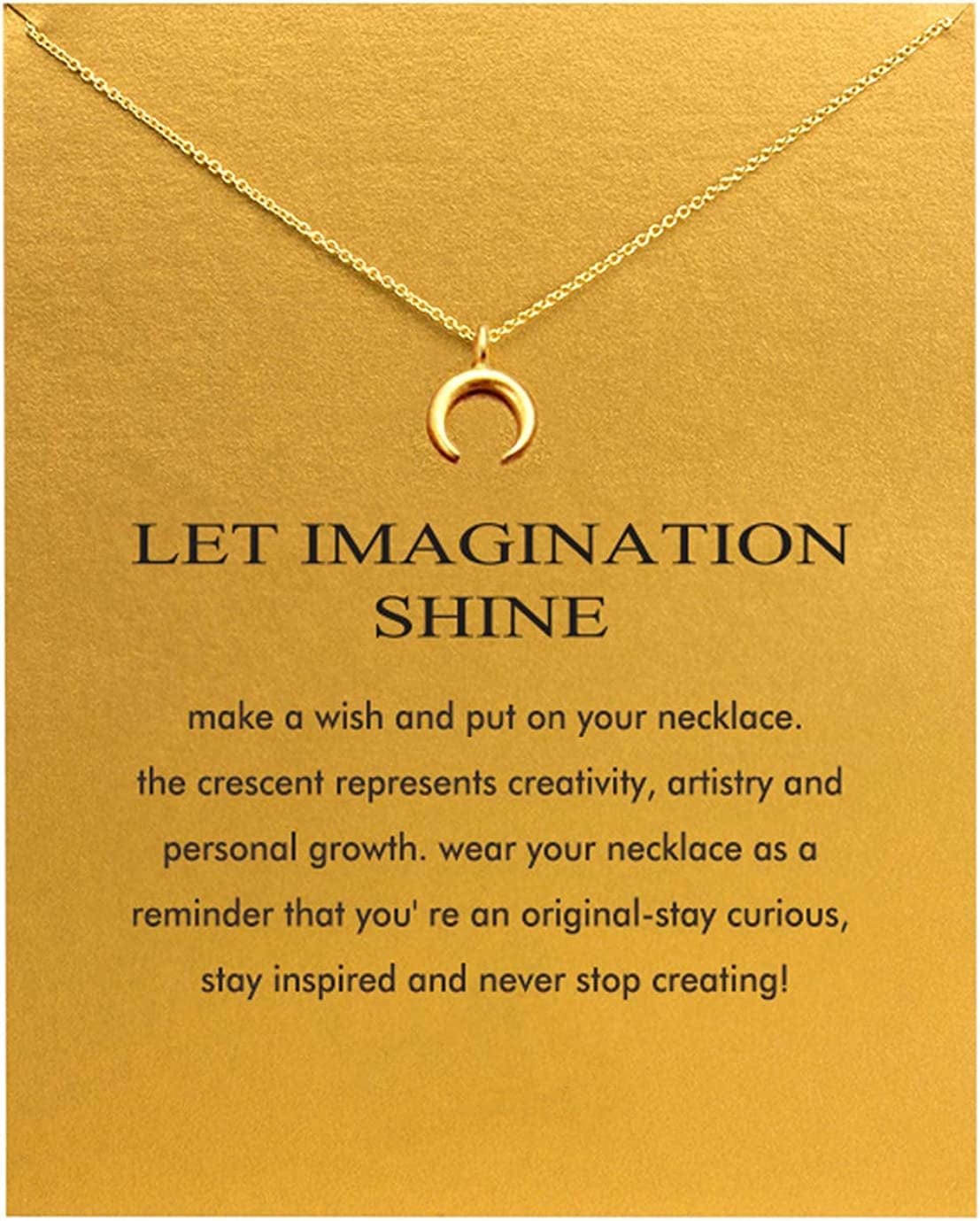 Baydurcan Friendship Anchor Compass Necklace Good Luck Elephant Pendant Chain Necklace with Message Card Gift Card gold moon