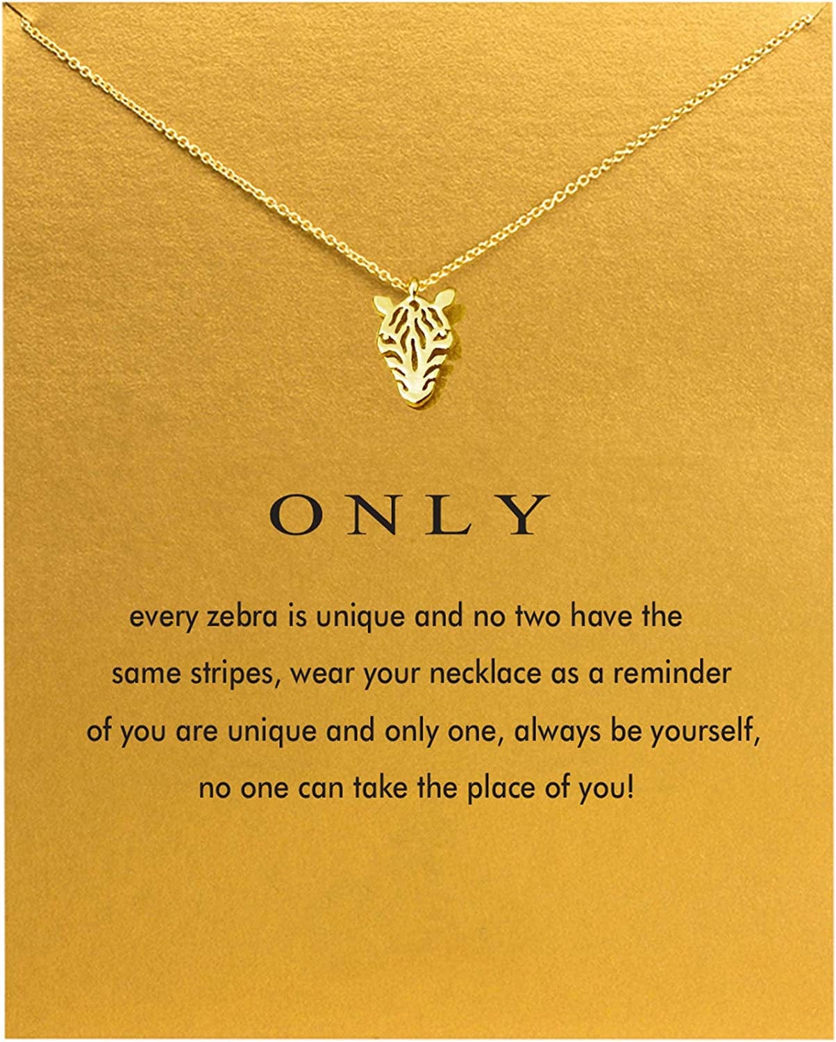 Baydurcan Friendship Anchor Compass Necklace Good Luck Elephant Pendant Chain Necklace with Message Card Gift Card Gold zebra