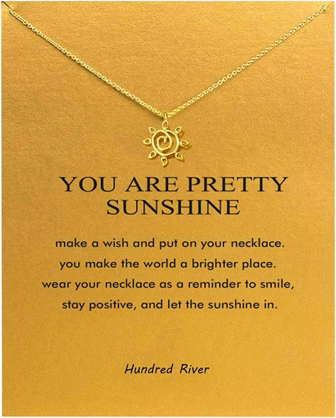 Baydurcan Friendship Anchor Compass Necklace Good Luck Elephant Pendant Chain Necklace with Message Card Gift Card Gold abstract sun