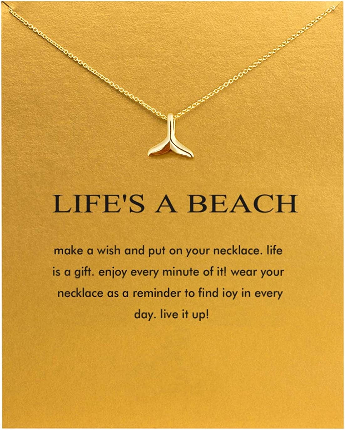 Baydurcan Friendship Anchor Compass Necklace Good Luck Elephant Pendant Chain Necklace with Message Card Gift Card gold mermaid tail