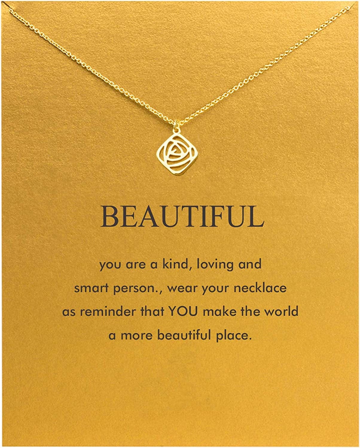 Baydurcan Friendship Anchor Compass Necklace Good Luck Elephant Pendant Chain Necklace with Message Card Gift Card gold rose