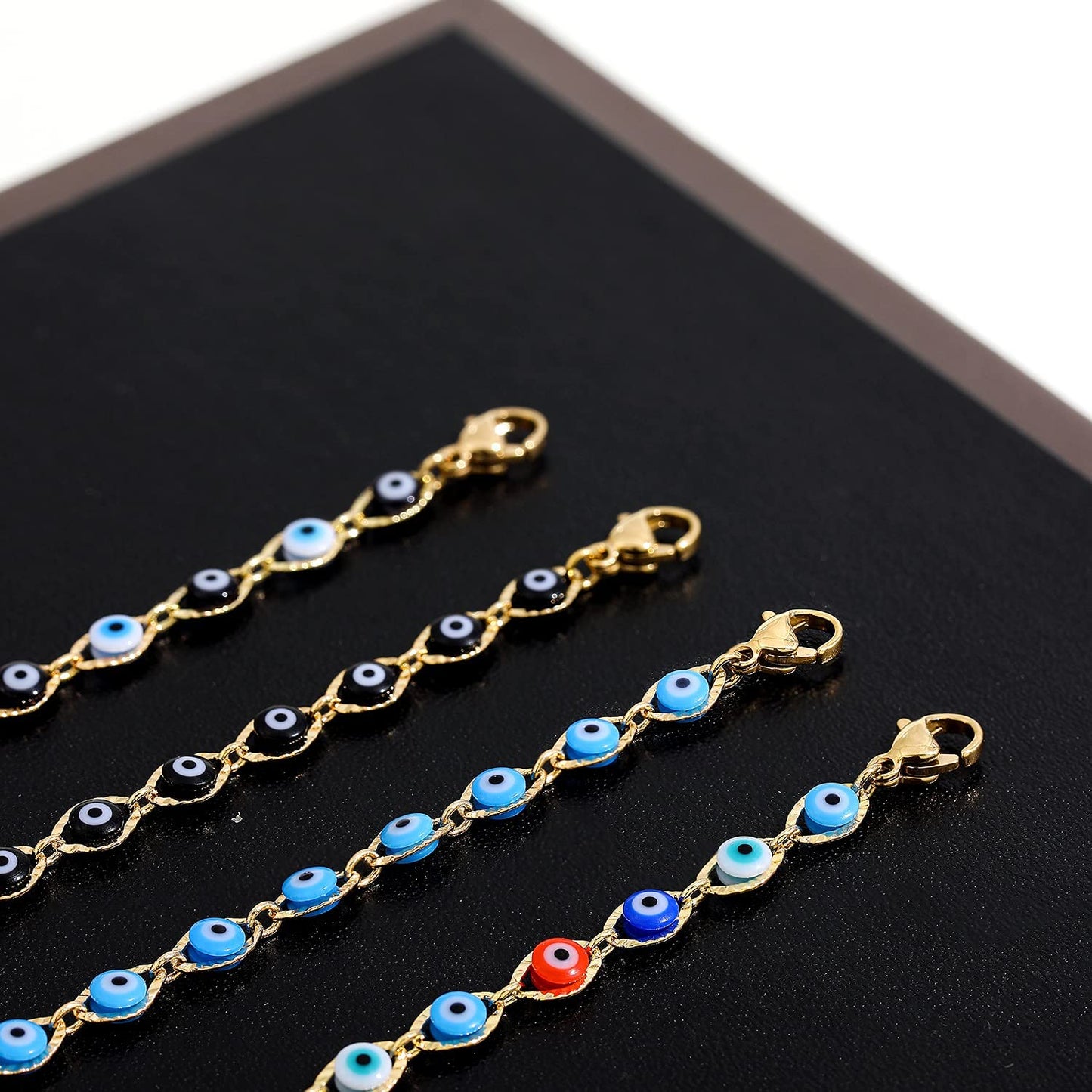 SLOONG Evil Eye Anklet Bracelet for Women Girls 14K Gold Plated Beach Foot Anklet Bracelet Summer Jewelry Beads Anklet Set, Adjustabe Size Apparel & Accessories > Jewelry > Anklets SLOONG