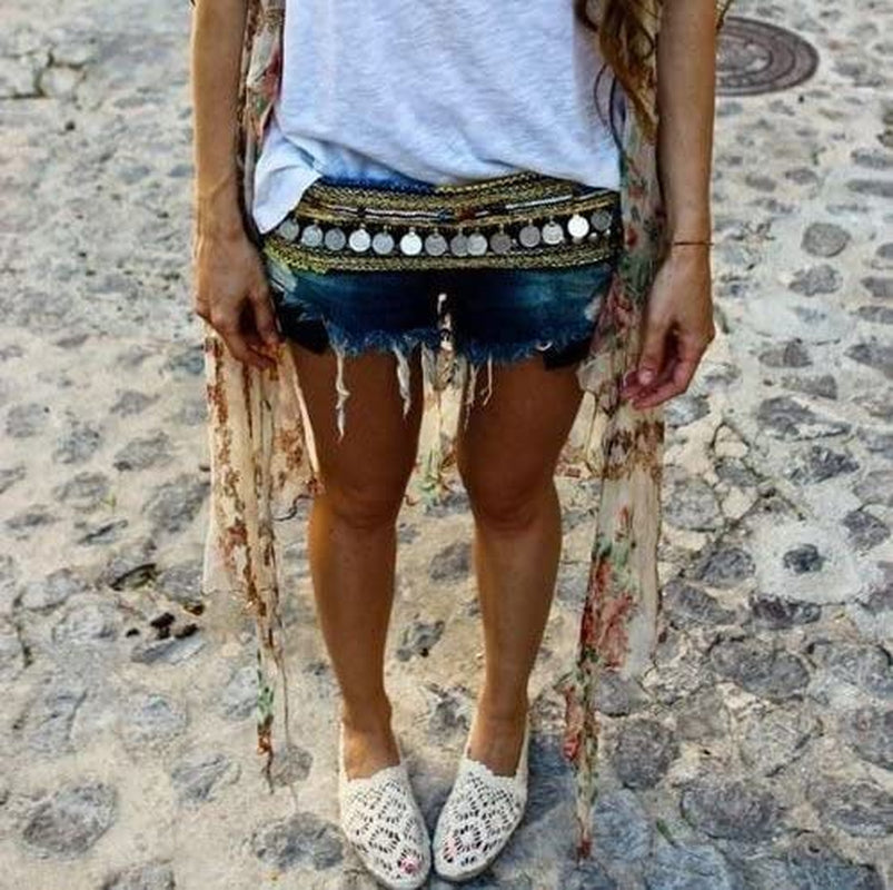 Idealway Gypsy Silver Dangle Coins Belly Chain Hippie Boho Belt Belly Dance Chain Body Jewelry Apparel & Accessories > Jewelry > Body Jewelry idealway