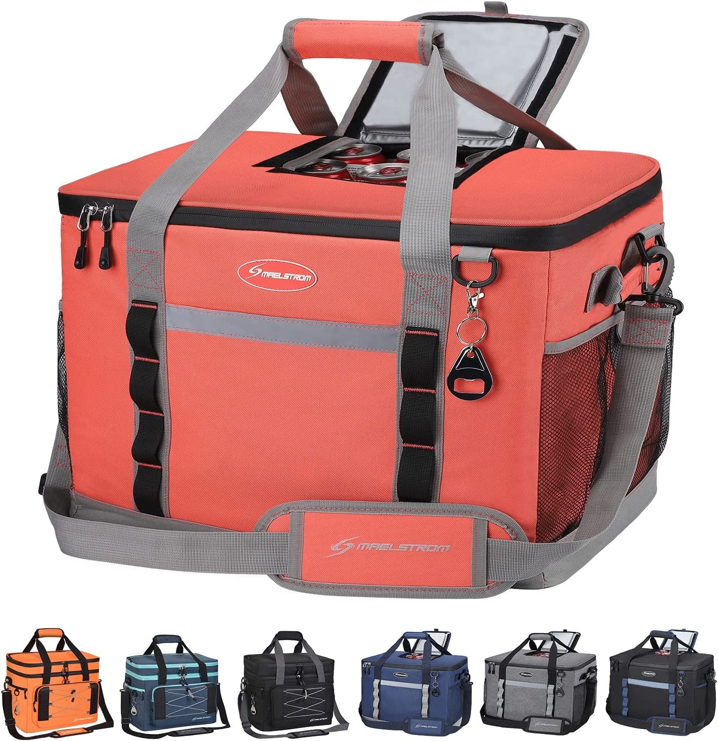 Maelstrom Soft Cooler Bag,Collapsible Soft Sided Cooler,30/60/75 Cans Beach Cooler,Ice Chest,Large Leakproof Camping Cooler,Portable Travel Cooler for Grocery Shopping,Camping,Kayaking,Road Trips Apparel & Accessories > Jewelry > Anklets Maelstrom 75 Can Watermelon 75 Can