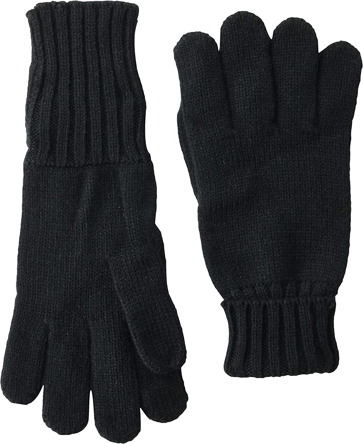 Essentials Women'S Ribbed Gloves Apparel & Accessories > Clothing Accessories > Gloves & Mittens KYLIE MAX Black One Size
