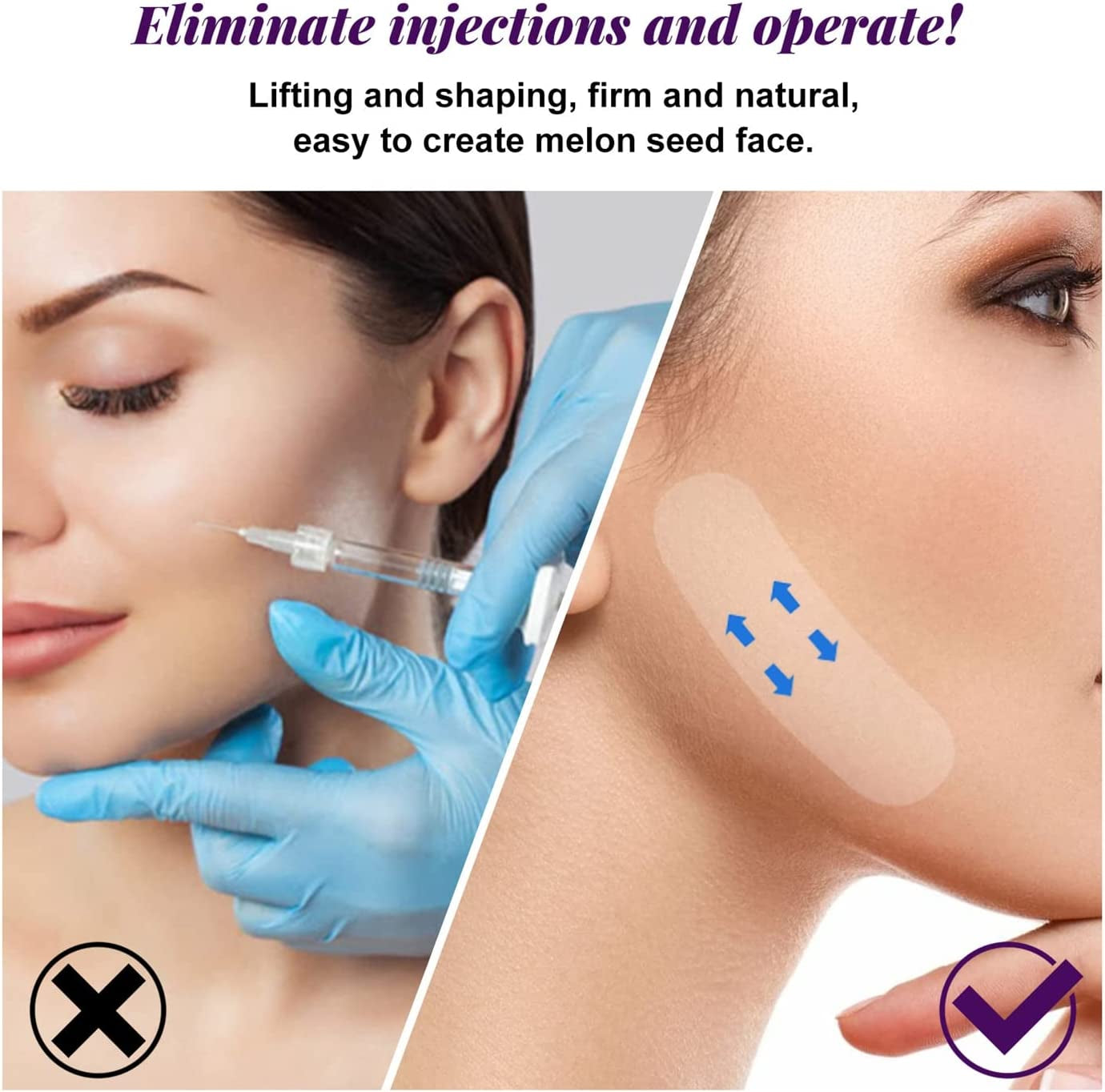 OETNAISAN Face Lift Tape Invisible, Instant Face Lifting Tape Ultra-Thin Waterproof & High Elasticity, Invisible Makeup Face Lift Tools for Hide Facial Wrinkles and Lifting Saggy Skin, 40 Pcs Health & Beauty > Personal Care > Cosmetics > Cosmetic Tools > Skin Care Tools OETNAISAN