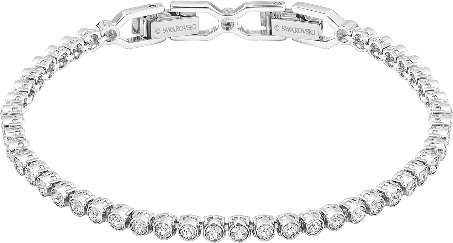 Swarovski Emily Tennis Bracelet Jewelry Collection, Clear Crystals, Blue Crystals, Pink Crystals ( Exclusive) Apparel & Accessories > Jewelry > Bracelets SWAROVSKI Clear Crystals - Rhodium Tone