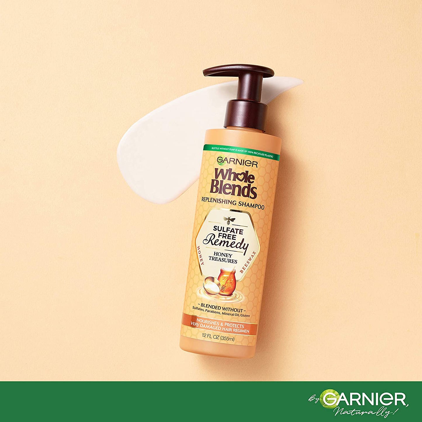 Garnier Haircare Whole Blends Sulfate Free Shampoo and Conditioner Set, Honey Treasures Replenishing, Nourishes, and Protects Very Damaged Hair, with Mask Sample (Package May Vary), 12 Fl Oz Health & Beauty > Personal Care > Hair Care Garnier