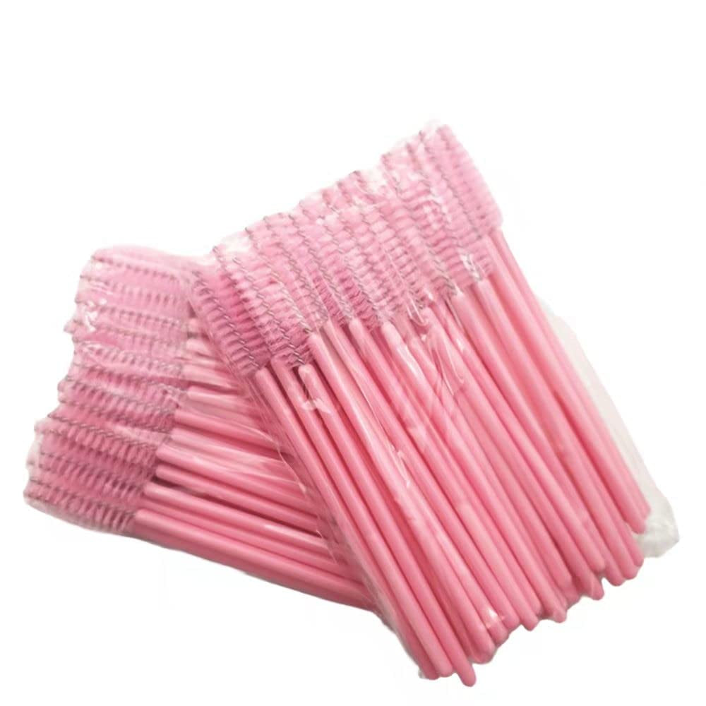 Eyelash Spoolie Brushes 100PCS Mascara Wands Eyebrow Brush Cleaner Applicator Makeup-Tools False Eyelashes Extension (100PCS PINK BRUSHES) Health & Beauty > Personal Care > Cosmetics > Cosmetic Tools > Makeup Tools FANJEIS 200PCS PINK BRUSHES