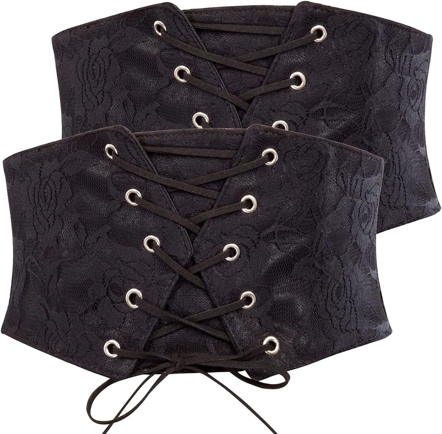 GRACE KARIN Women'S Elastic Stretch Corset Waist Cincher Belt Apparel & Accessories > Clothing Accessories > Belts GRACE KARIN Black-2 Pack Medium