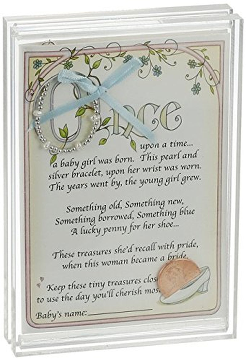 Child to Cherish Baby to Bride Bracelet, Infant Girls Silver and Pearl Jewelry, Personalized Frame, Newborn Religious Gift for Shower, Christening, Baptism Apparel & Accessories > Jewelry > Bracelets Child to Cherish