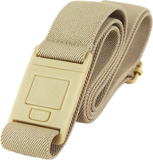 Beltaway-The Square Adjustable No Show Flat Buckle Belt Comfortably Holds Your Pants Up Apparel & Accessories > Clothing Accessories > Belt Buckles BELTAWAY Sand One Size (0-14)
