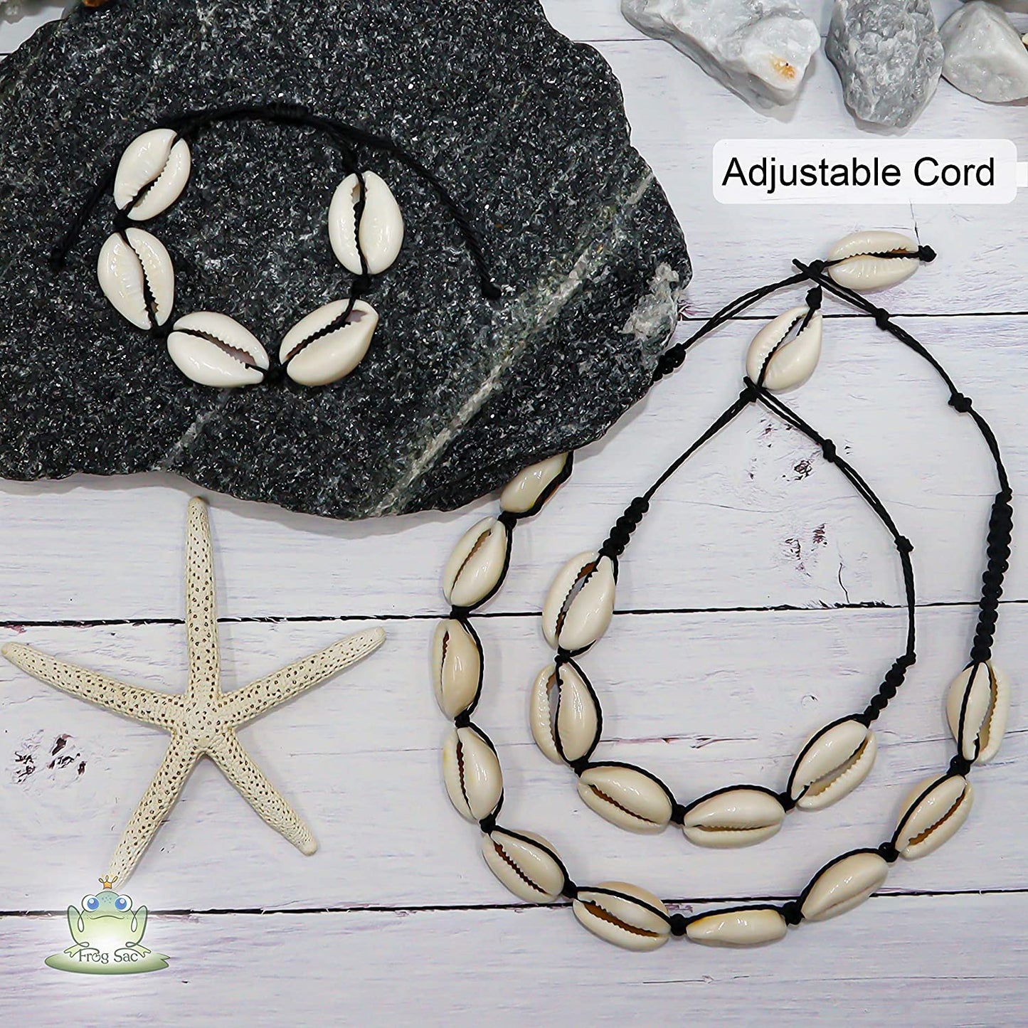 Cowrie Shell Necklace with Matching Seashell Anklet and Bracelet, VSCO Girl Accessories Set for Teen Girls, Aesthetic Beach Jewelry for Women Apparel & Accessories > Jewelry > Anklets KYLIE MAX