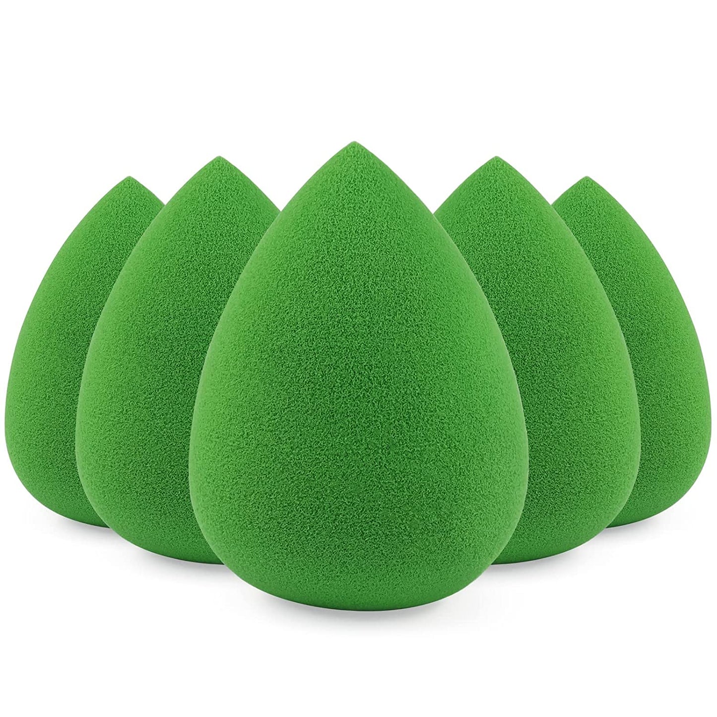 BEAKEY 5 Pcs Makeup Sponge Set, Foundation Blending Beauty Sponge, Flawless for Liquid, Cream, and Powder, Multi-Colored Makeup Sponges Health & Beauty > Personal Care > Cosmetics > Cosmetic Tools > Makeup Tools BEAKEY F-Green