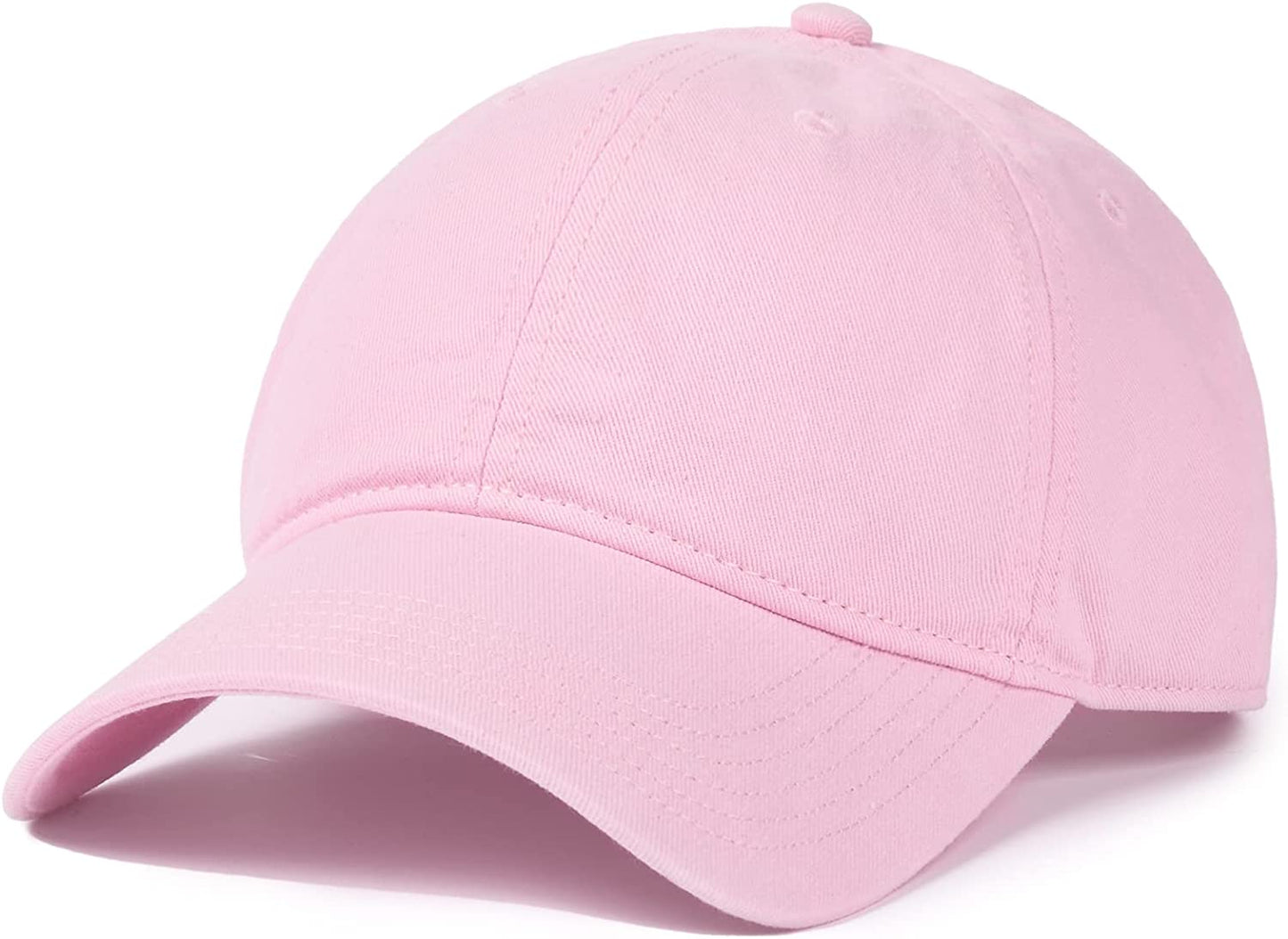 Men and Women Vintage Washed Distressed Cotton Baseball Cap Plain Blank Adjustable Classic Baseball Hat Cap Apparel & Accessories > Clothing Accessories > Hats KYLIE MAX Pink Medium