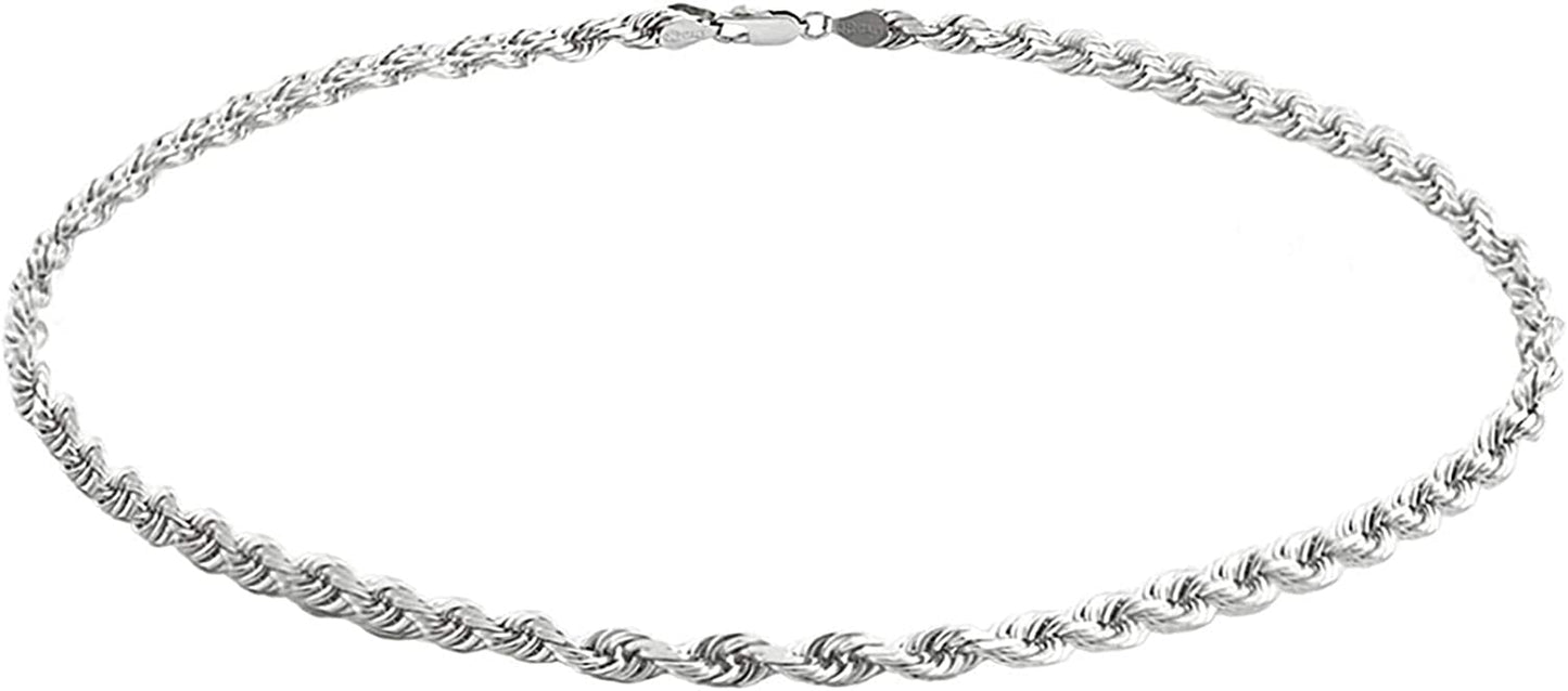 Savlano 925 Sterling Silver Solid Italian Figaro, Rope,Herringbone, Curb, Ball Bead, Snake, Mariner Chain Anklet for Women & Girls, Comes in 0.8Mm - 5Mm Gift Box Apparel & Accessories > Jewelry > Anklets Savlano Rope 1mm 10.0 Inches