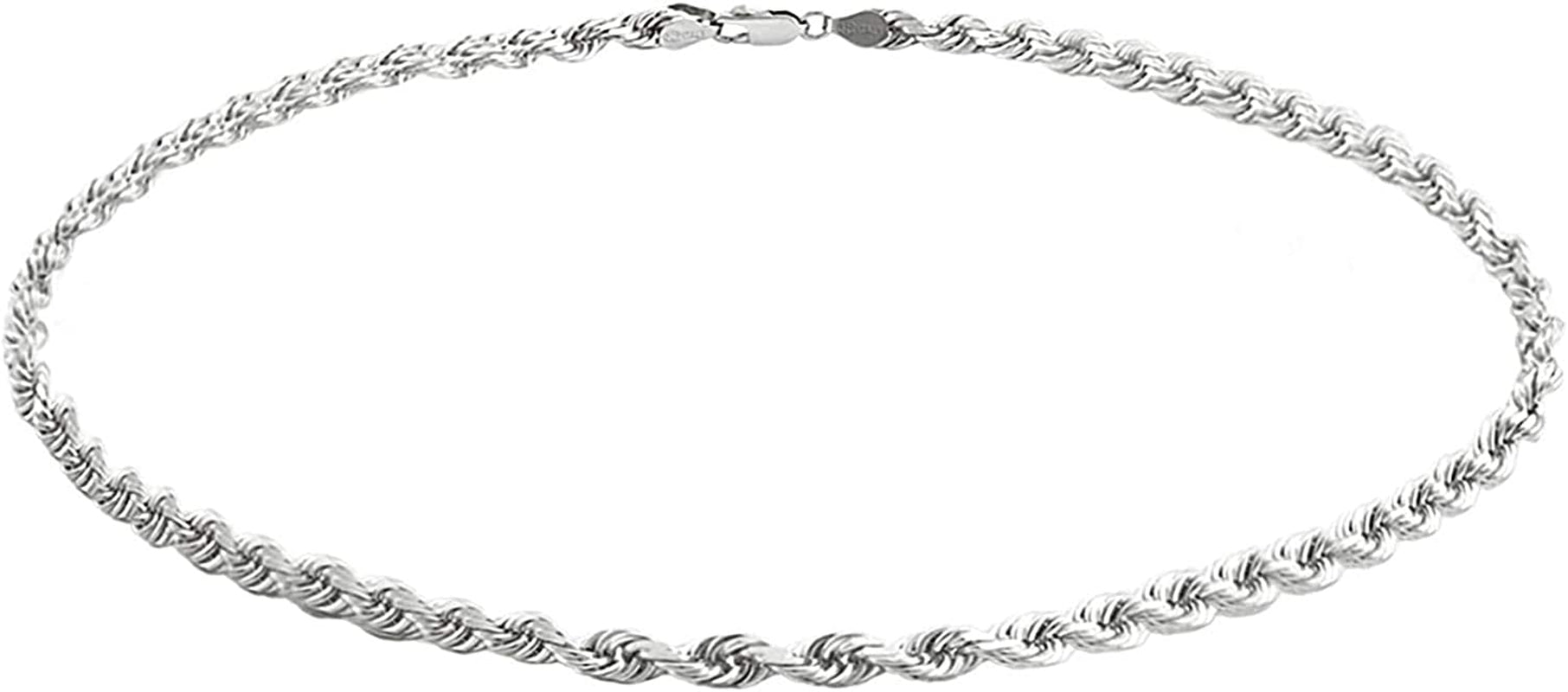 Savlano 925 Sterling Silver Solid Italian Figaro, Rope,Herringbone, Curb, Ball Bead, Snake, Mariner Chain Anklet for Women & Girls, Comes in 0.8Mm - 5Mm Gift Box Apparel & Accessories > Jewelry > Anklets Savlano Rope 1mm 10.0 Inches