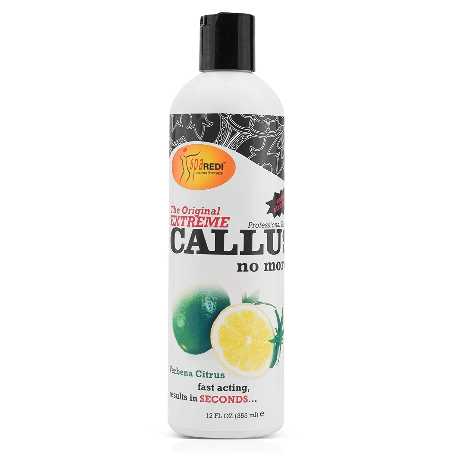 SPA REDI - Callus Remover for Feet Gel - Professional Pedicure Foot Care - Removes Toughest Calluses in Seconds and Smooths Dry Cracked Heels (Mint and Eucalyptus, 32 Oz) Health & Beauty > Personal Care > Foot Care SPA REDI Lemon and Lime 12 Fl Oz (Pack of 1)