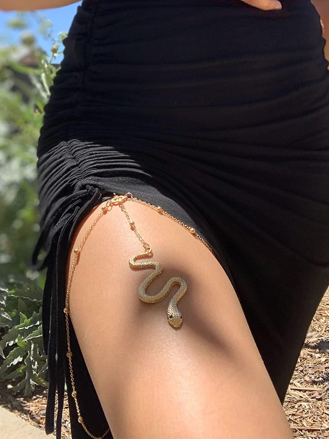 Snake Leg Chain Jewelry for Women Thigh Chain Boho Body Chain Snake Pendant Body Jewelry for Girls Apparel & Accessories > Jewelry > Body Jewelry choice of all