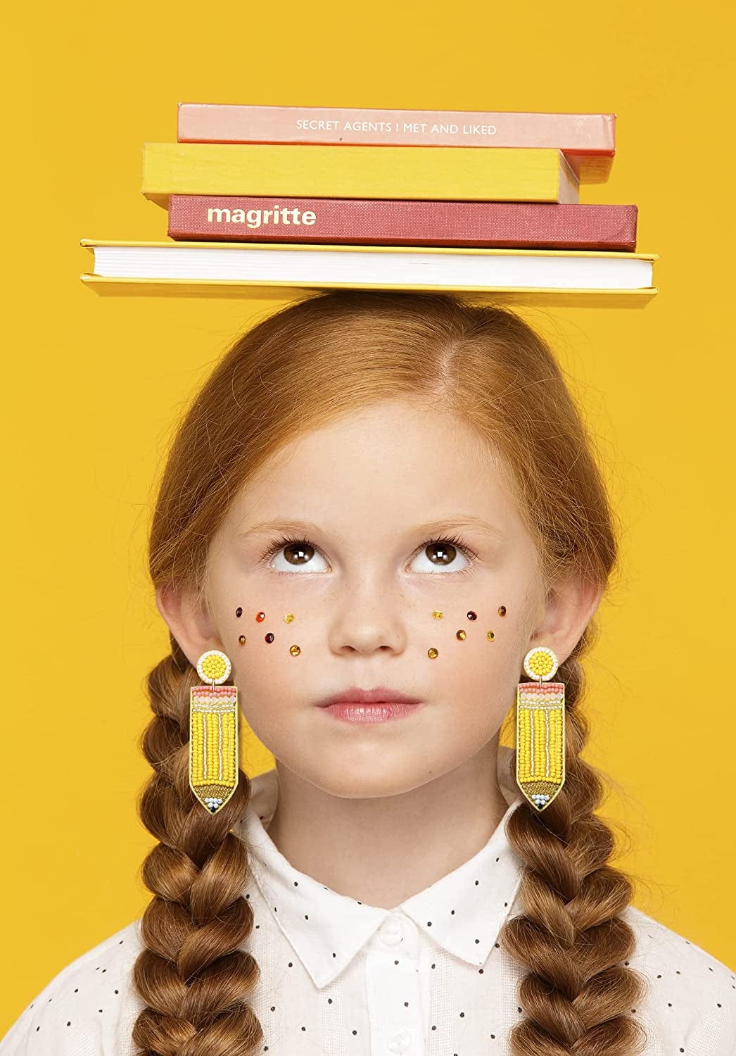 Beaded Pencil Earrings Teacher Earrings for Women Girls Handmade Funny Pencil Drop Dangle Earrings for Teachers Appreciation Day Back to School Creative Jewelry Gifts