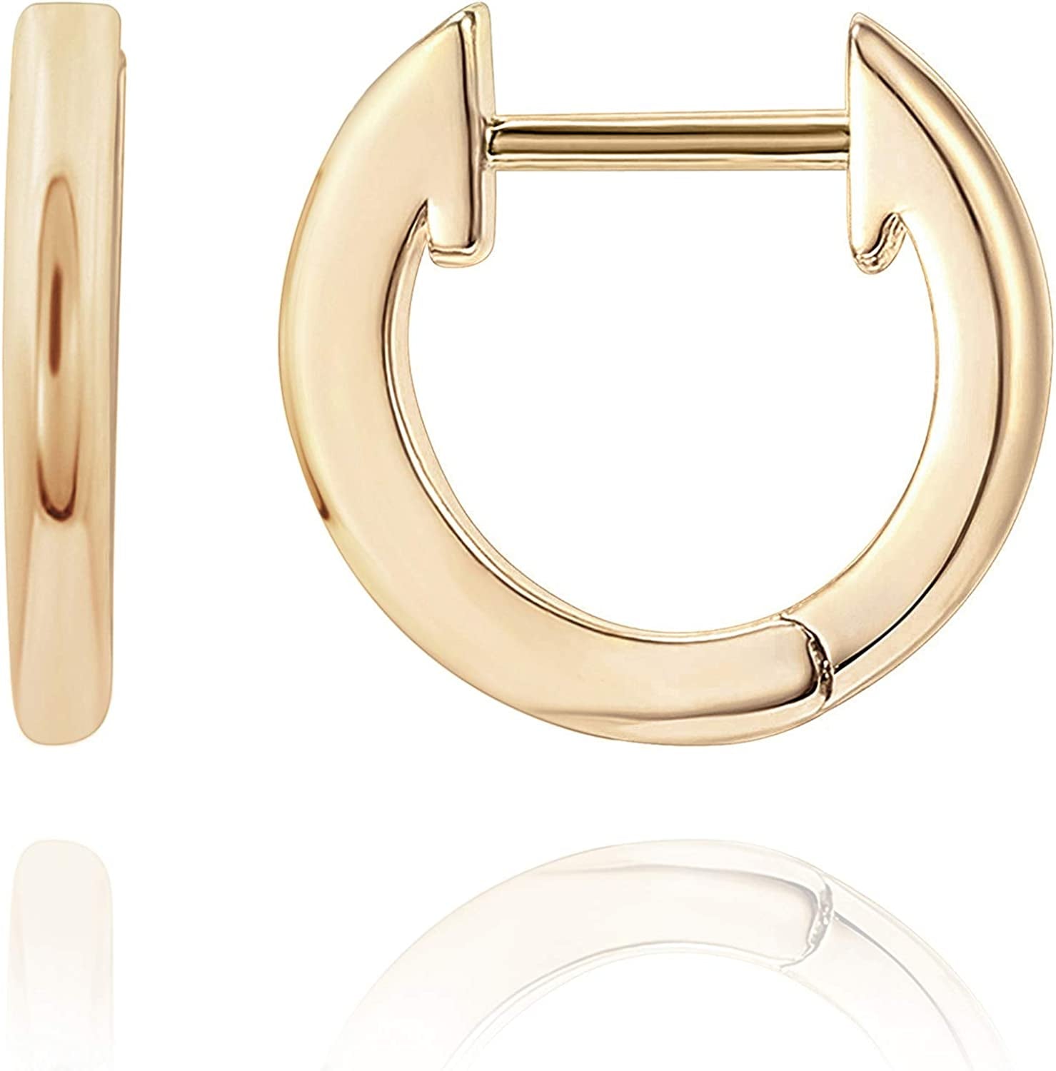 PAVOI 14K Gold Plated, Gold Vermeil, S925 Sterling Silver Cuff Earrings Huggie Stud | Small Hoop Earrings for Women Apparel & Accessories > Jewelry > Earrings PAVOI Yellow Gold Vermeil