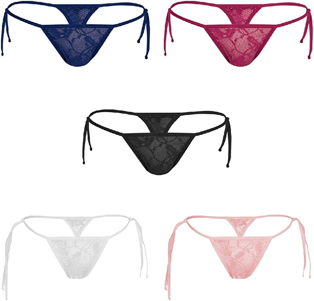 Besame G-String Thong Women Panties Underwear 5 Pack Style 4