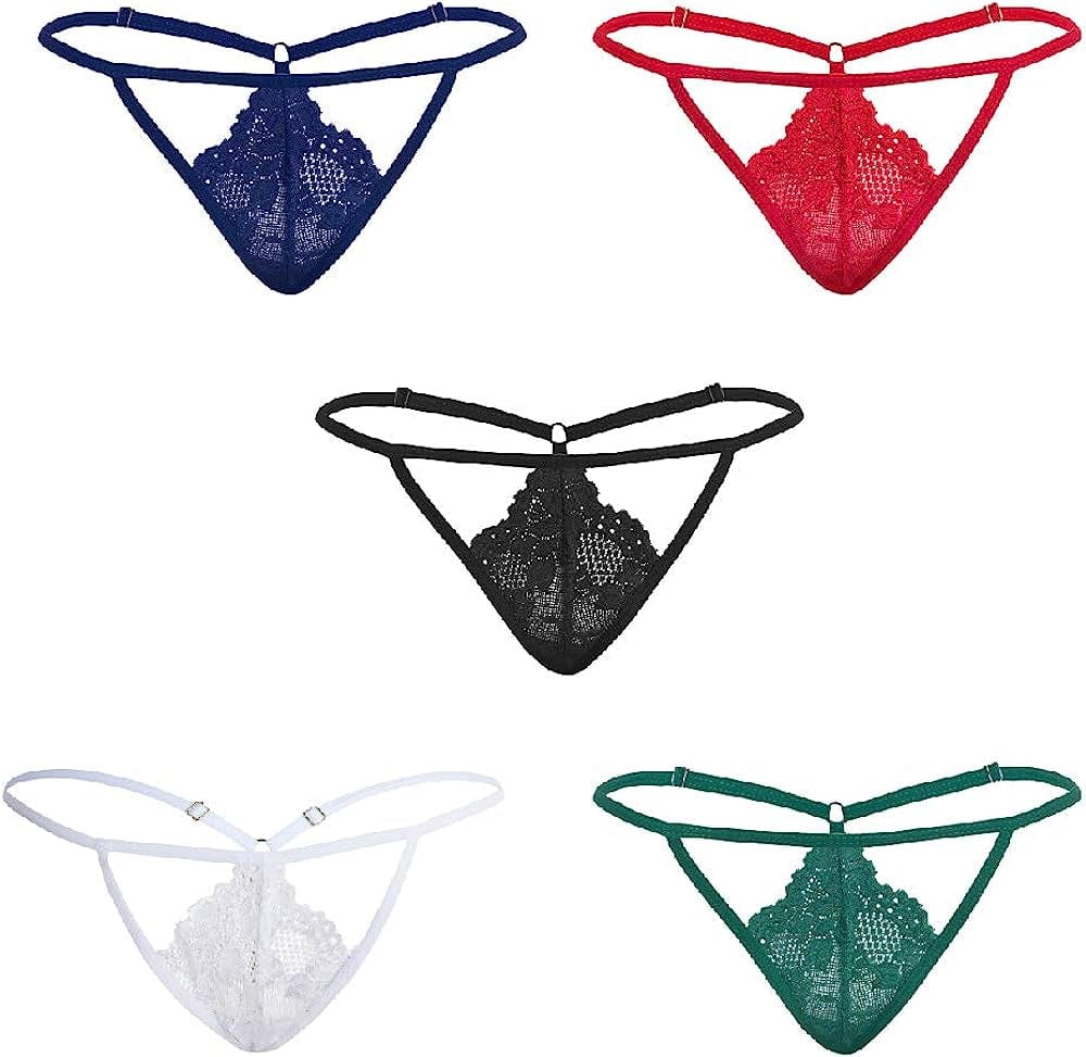 Besame G-String Thong Women Panties Underwear 5 Pack Style 2