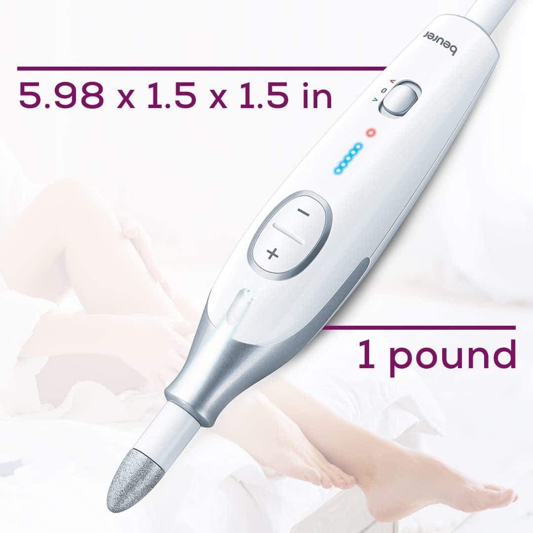 Beurer MP42 Nail Drill, 7-In-1 Nail Kit with Strong Sapphire Nail Drill Bits, Electric Nail File and Nail Buffer Includes Bright LED Light, Pedicure Kit and Manicure Set with Storage Case Health & Beauty > Personal Care > Foot Care Beurer