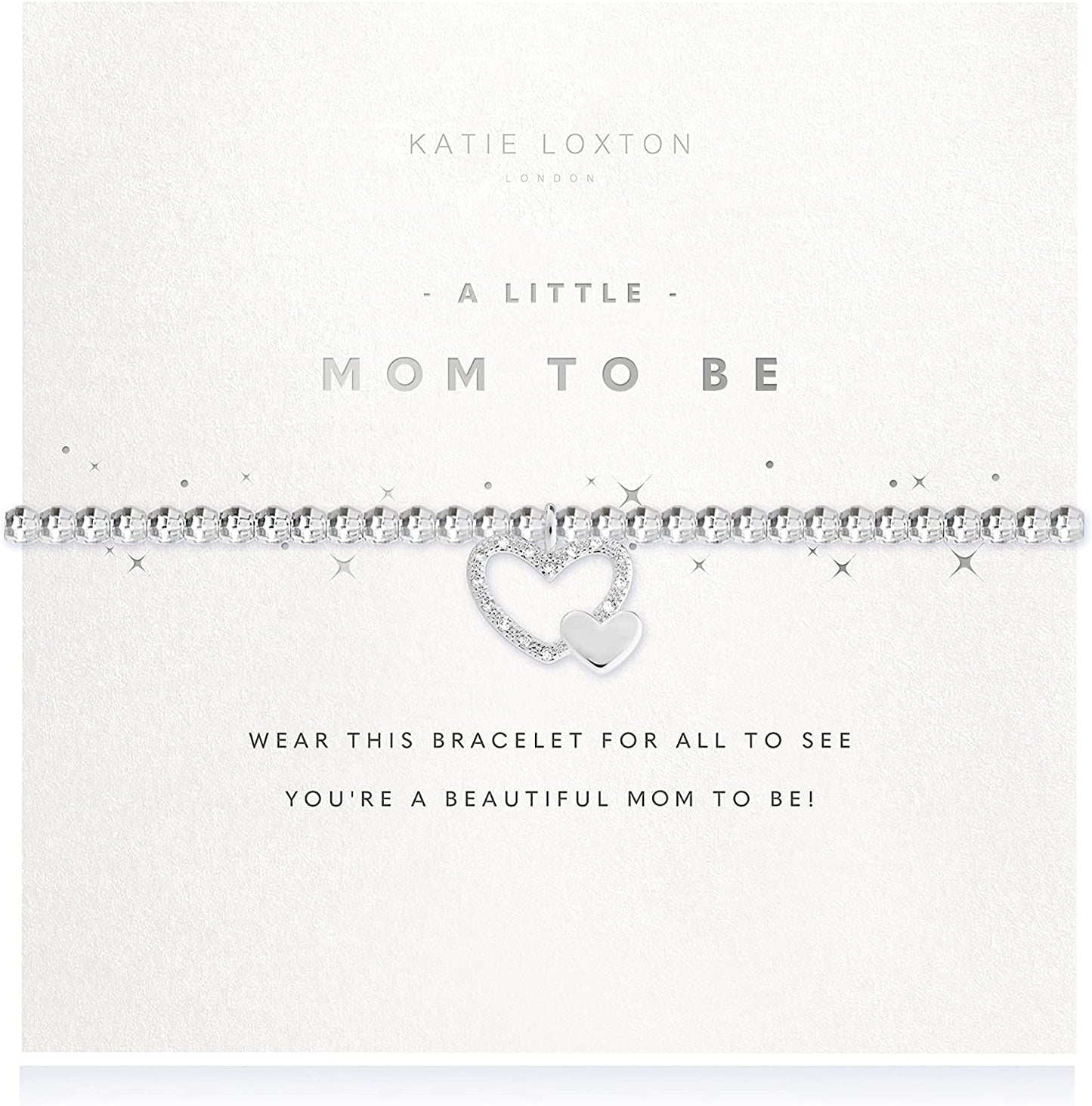 Katie Loxton a Little Family Womens Stretch Adjustable Band Fashion Faceted Charm Bracelet Apparel & Accessories > Jewelry > Bracelets Katie Loxton MOM TO BE
