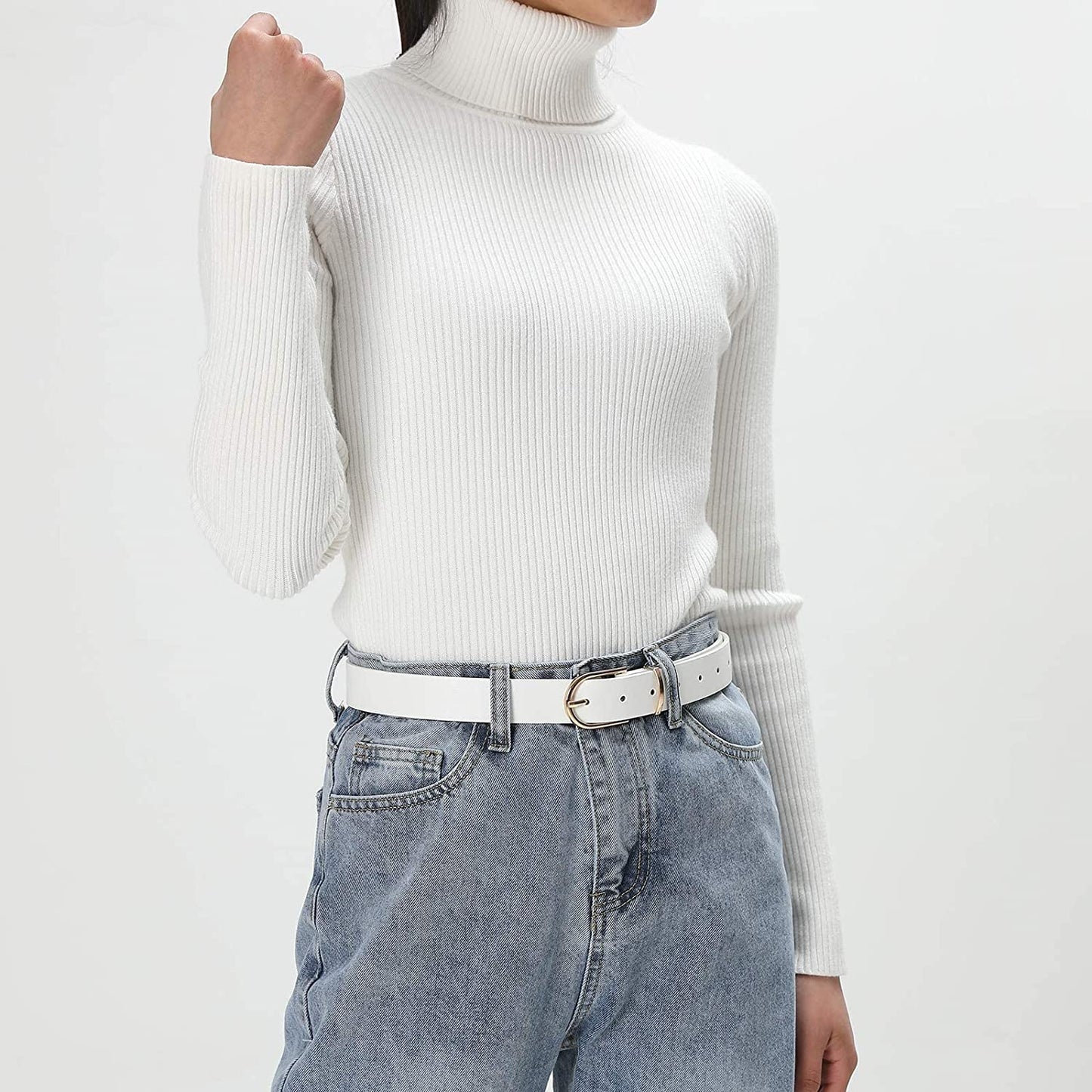 Earnda 2 Pack Brown Belt Women'S Chic Faux Leather Waist Belt for Jeans Apparel & Accessories > Clothing Accessories > Belts Earnda