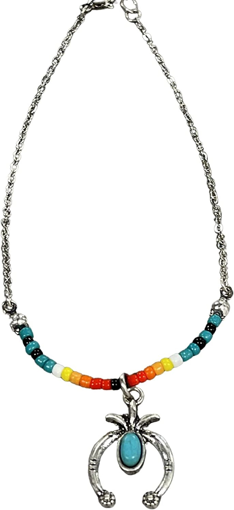 Kiwibonbon Anklets for Women Girls Boho Colorful Beads Ankle Bracelets Apparel & Accessories > Jewelry > Anklets KIWIBONBON Squash Blossom