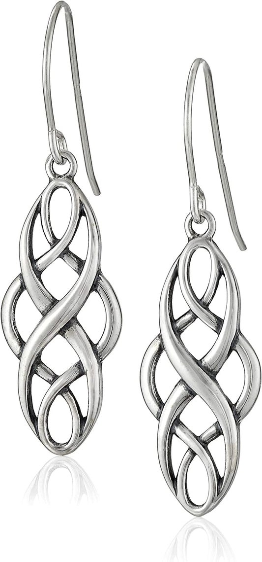 Sterling Silver Oxidized Celtic Knot Dangle Earrings Apparel & Accessories > Jewelry > Earrings PAJ, Inc